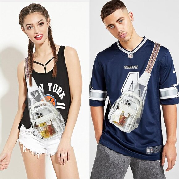 for Stadium Events Approved Clear Purses for Women Crossbody Transparent Bag Sta - Picture 2 of 8